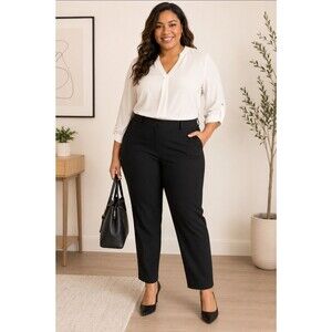 Karen Kane Women’s Pants Trousers Career Color Black Elegant Made in USA Size 14
